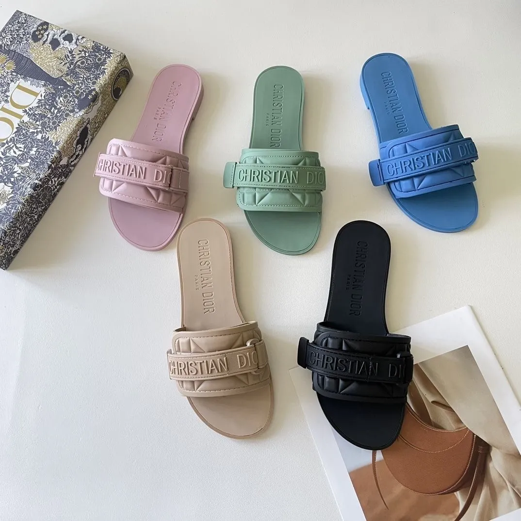 Effen kleur klittenband pantoffels