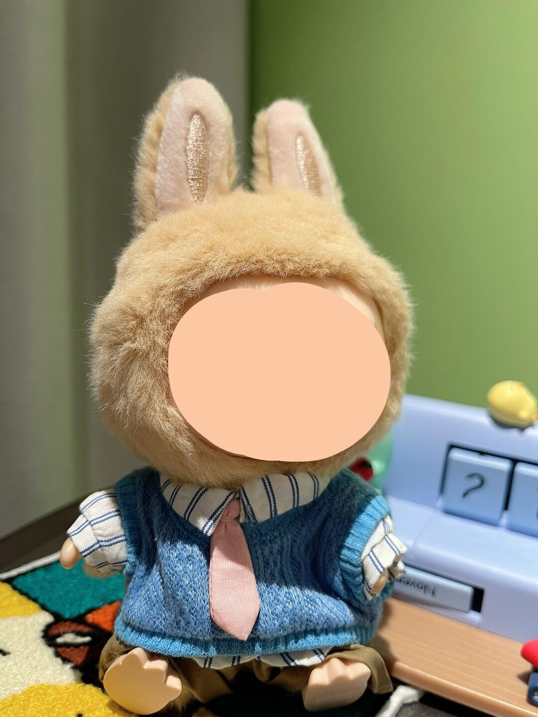 Labubo Clothes Sweater Vest + Khaki Pants Shirt Keychain Labubo Clothing Labubo Labubo Doll Clothes
