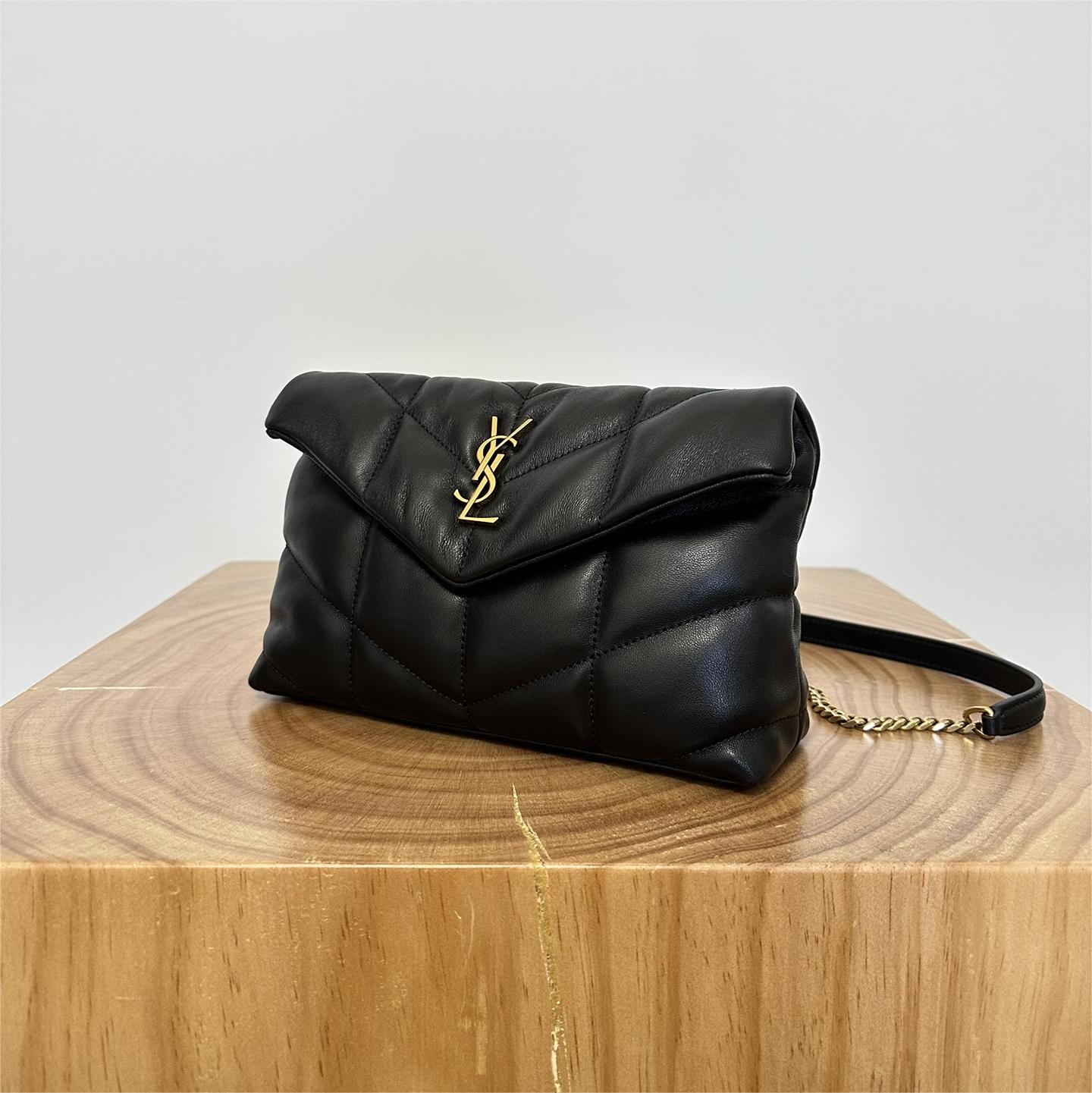 luxury | Loulou Puffer Toy Bag In Quilted Lambskin Gold Hardware Size 23x15.5x8.5