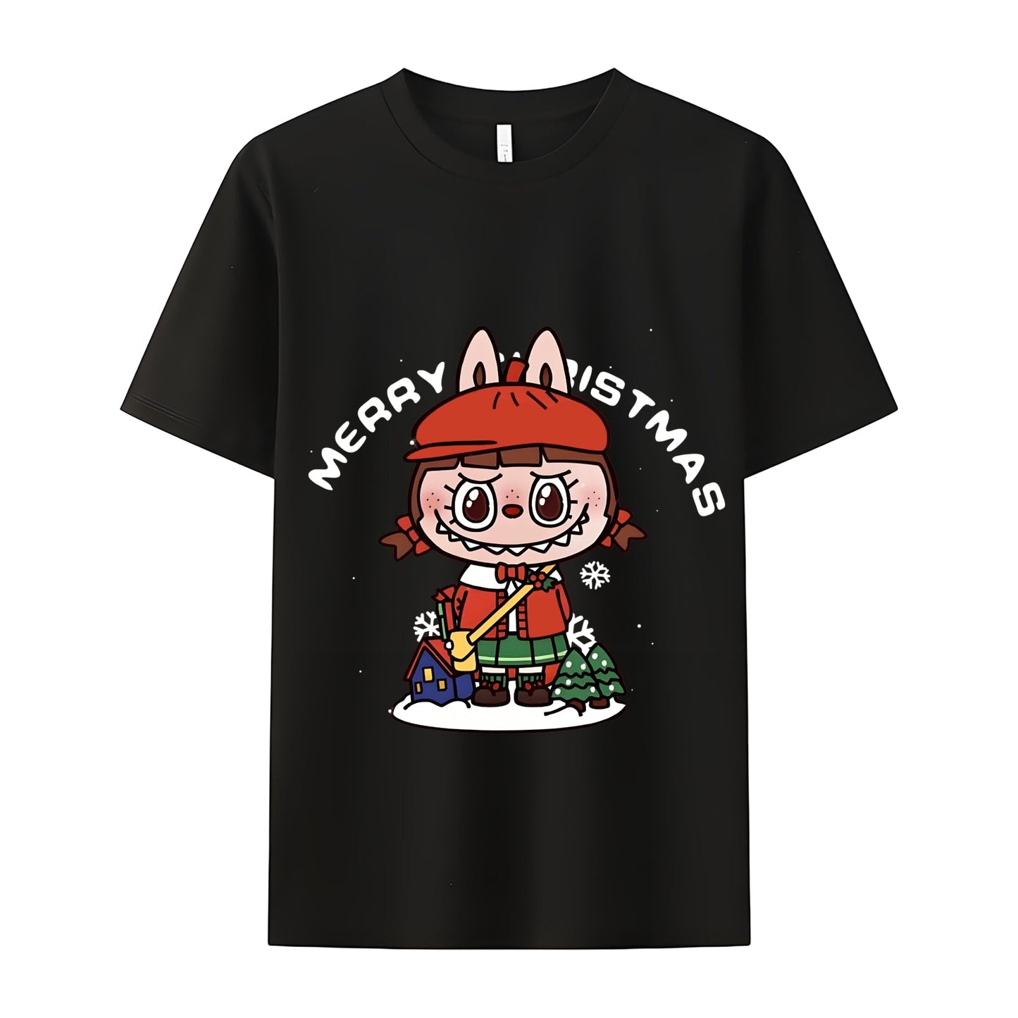 Świąteczne Labubu T-shirt Monsters Crew SCICT dla Labubu Lover Prezenty dla dziewczyny