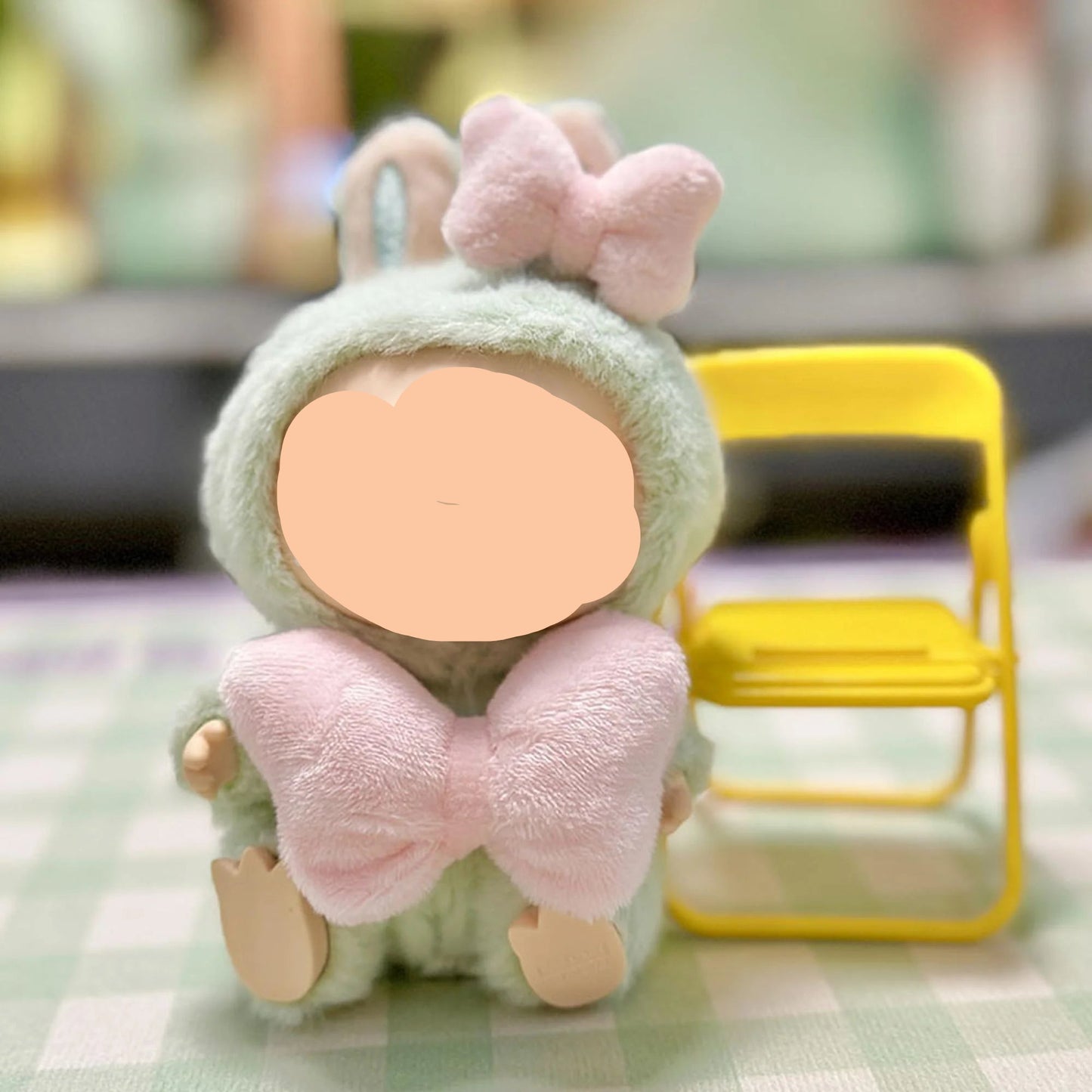 Summer Labubo Clothes Marie Cat Bow Girl Labubo Outfits Keychain Labubo Clothing
