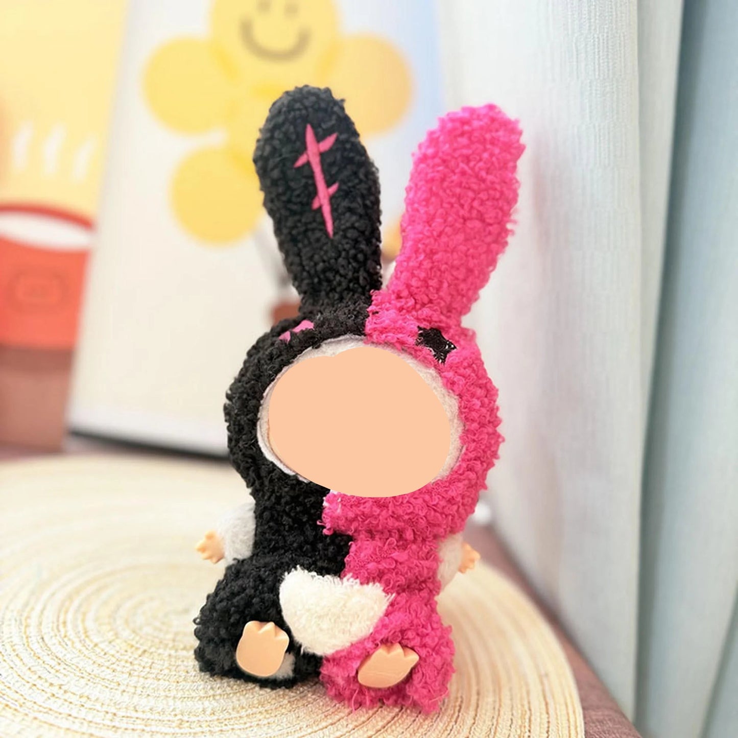 Halloween Labubo Clothes Black Pink Bunny Bodysuit Labubo Outfits Keychain Labubo Clothing