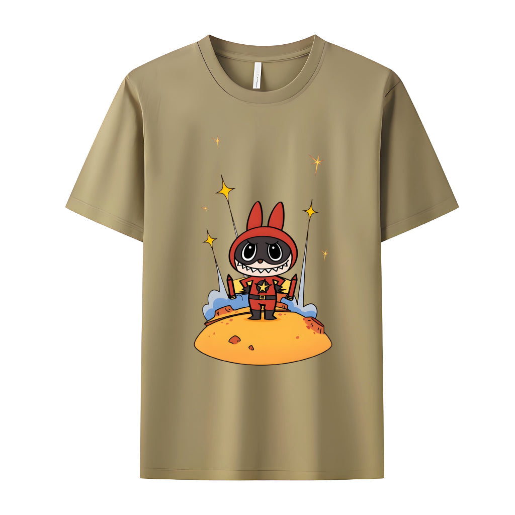 Superman Labubu The Monsters Crew Neck T-shirt til Labubu-elsker