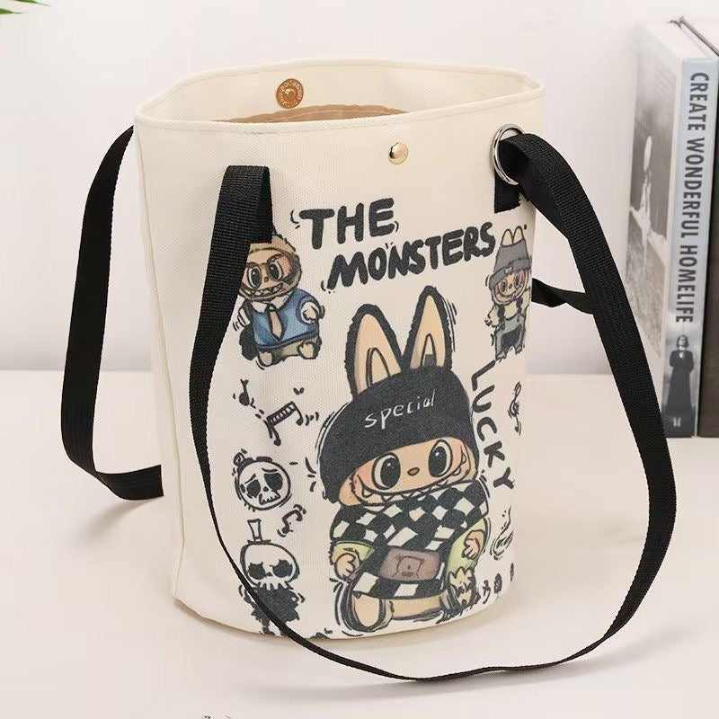 Labbubu Canvas Tote Bag – Cute, Spacious & Versatile!