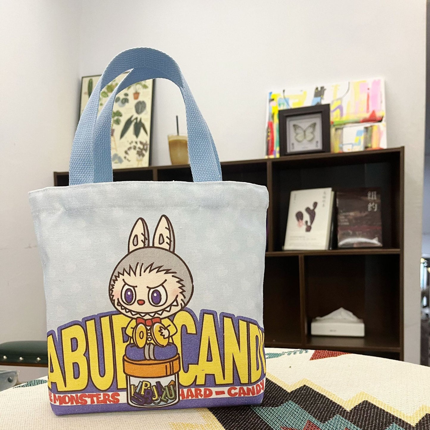 Adorable Labubu Canvas Shoulder Tote Bag