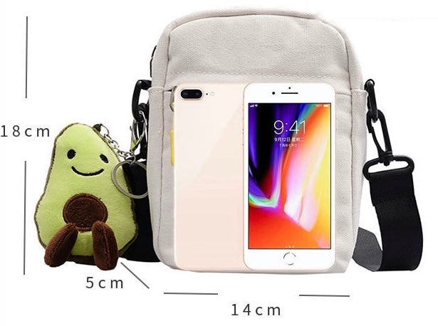 Adorable Labubu Canvas Crossbody Tote Bag