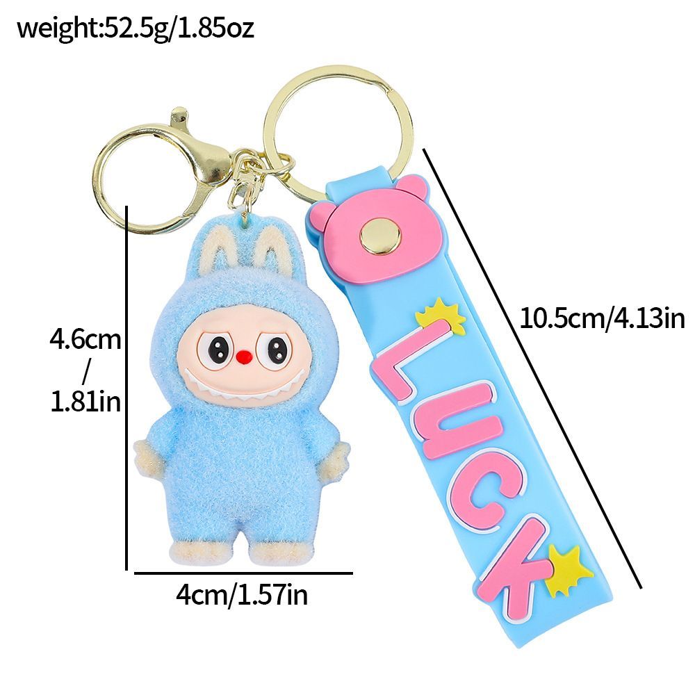 Labubu Plush Keychain with “LUCK” Strap