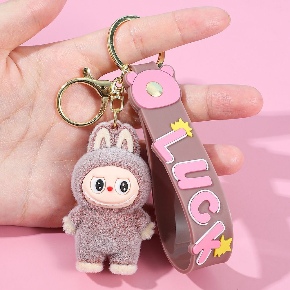 Labubu Plush Keychain with “LUCK” Strap