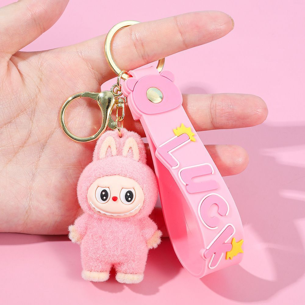 Labubu Plush Keychain with “LUCK” Strap