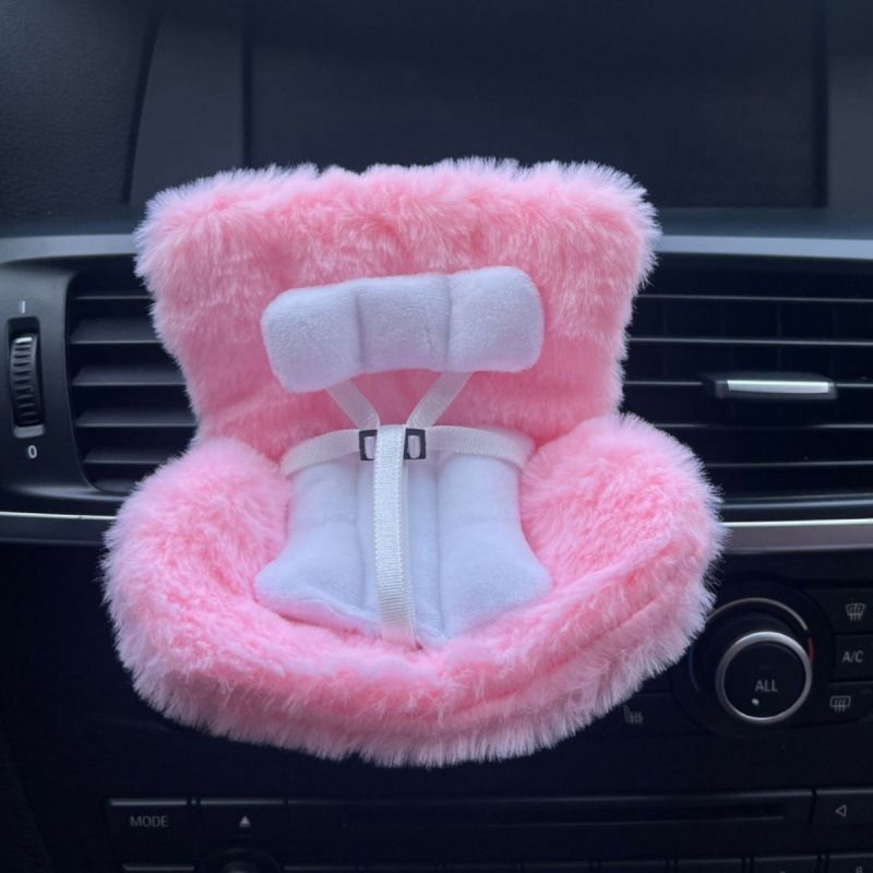 Plush Doll Car Decor Set - Cute & Cozy Car Companion