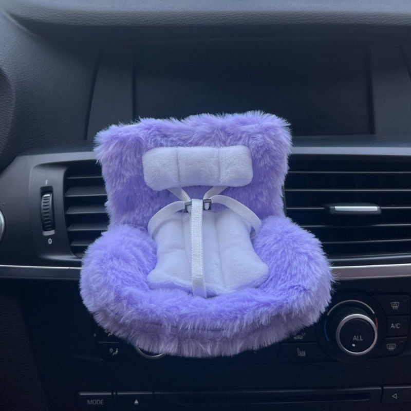 Plush Doll Car Decor Set - Cute & Cozy Car Companion