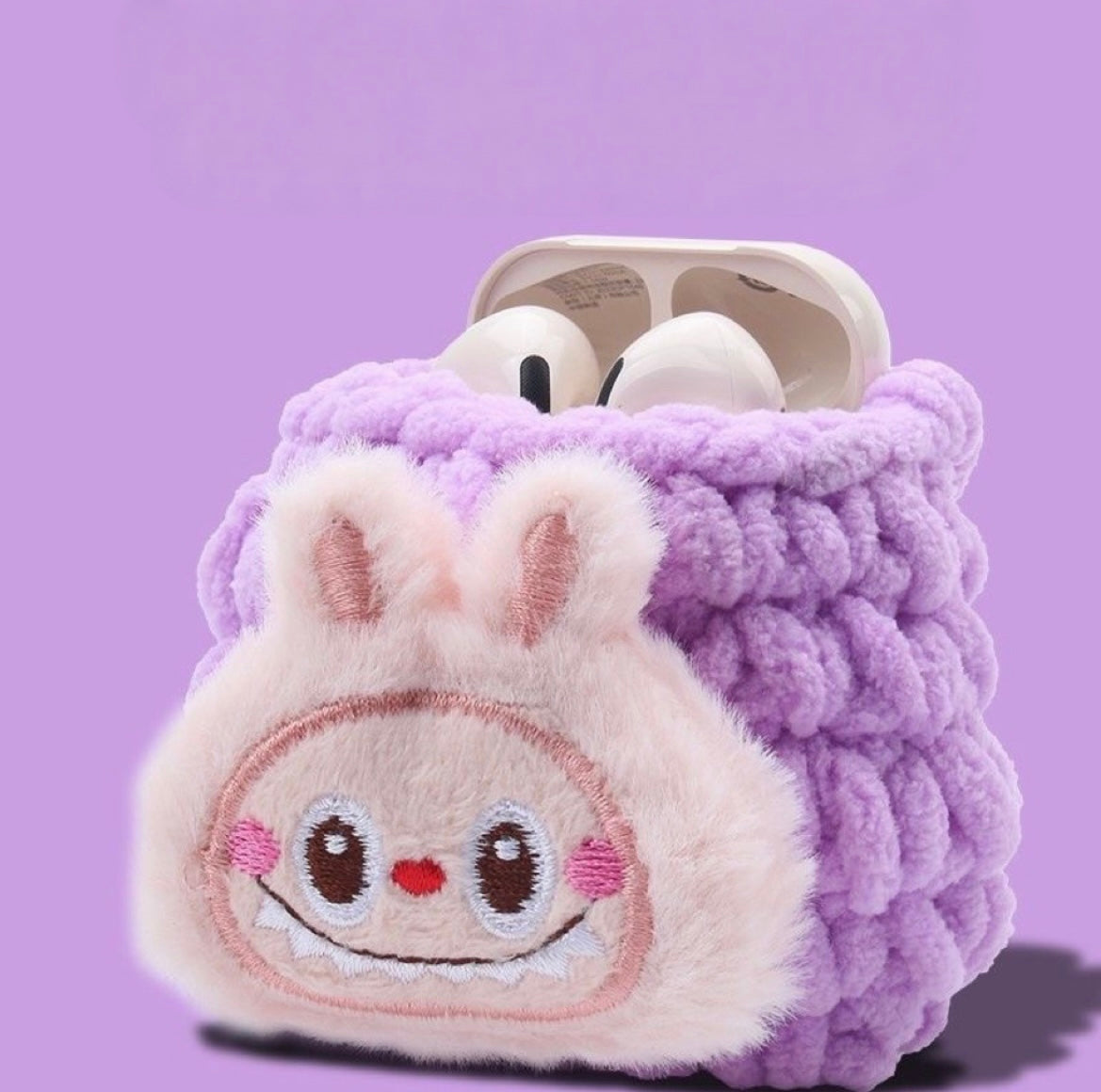 Labubu Knitted Plush Pouch AirPods Case