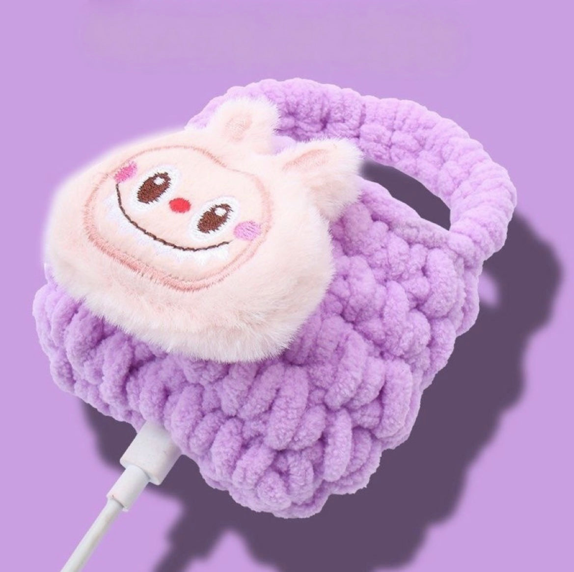 Labubu Knitted Plush Pouch AirPods Case