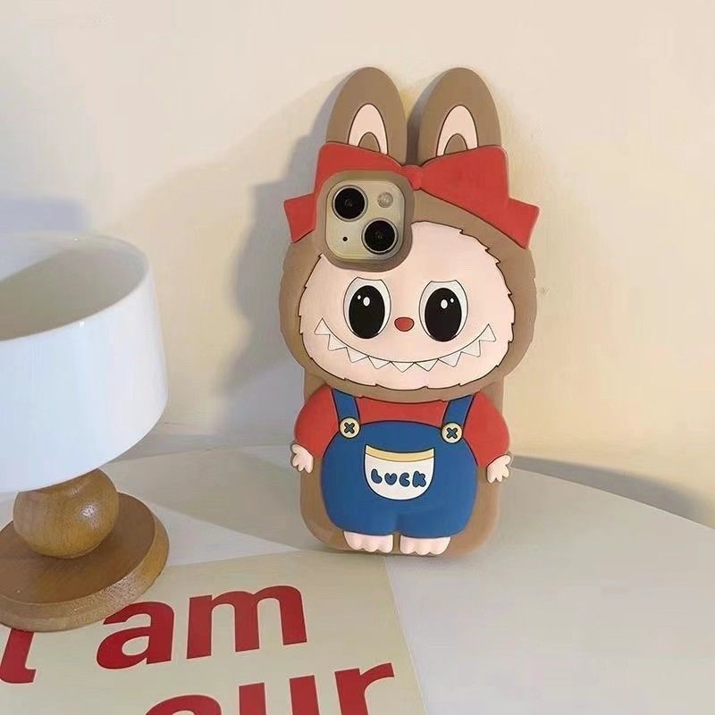 Χαριτωμένη θήκη τηλεφώνου Labubu Silicone για το iPhone