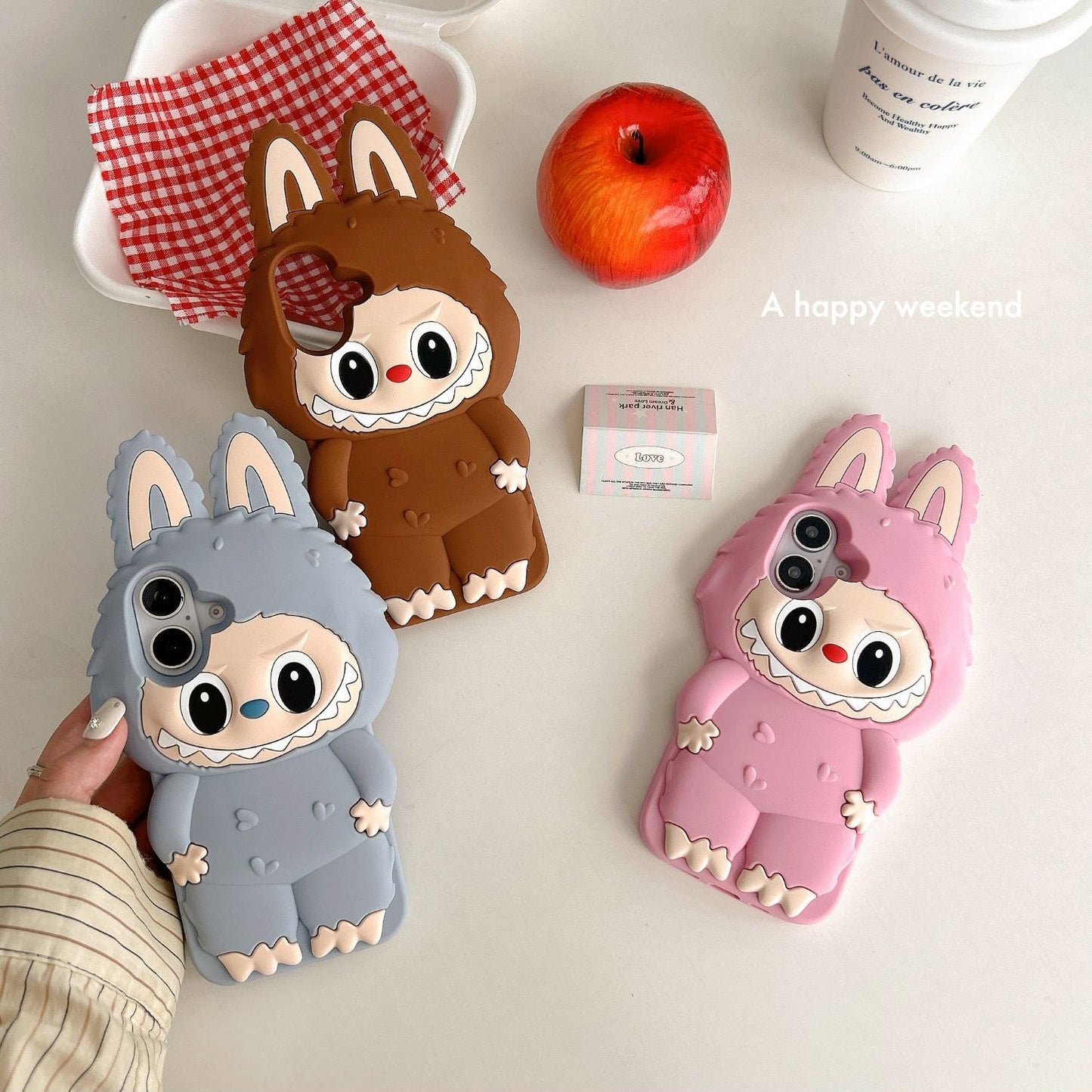 Χαριτωμένη θήκη τηλεφώνου Labubu Silicone για το iPhone