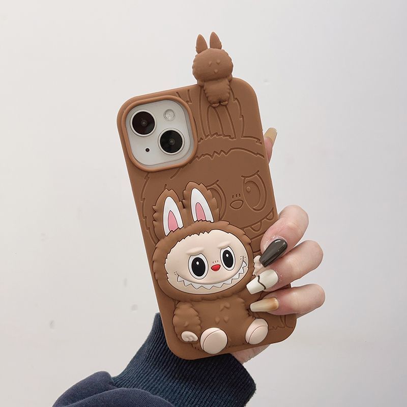 Χαριτωμένη θήκη τηλεφώνου Labubu Silicone για το iPhone