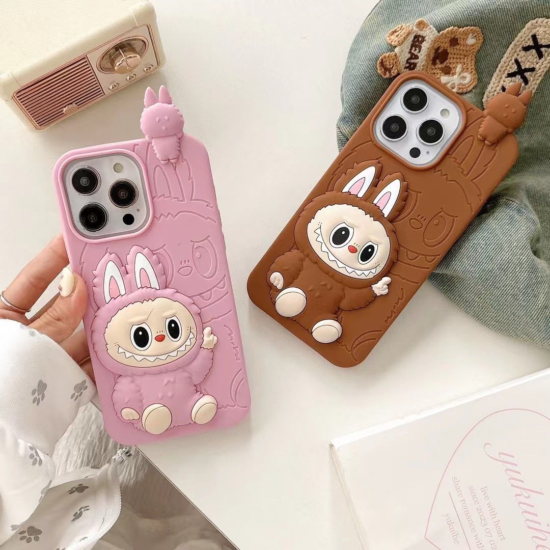 Χαριτωμένη θήκη τηλεφώνου Labubu Silicone για το iPhone