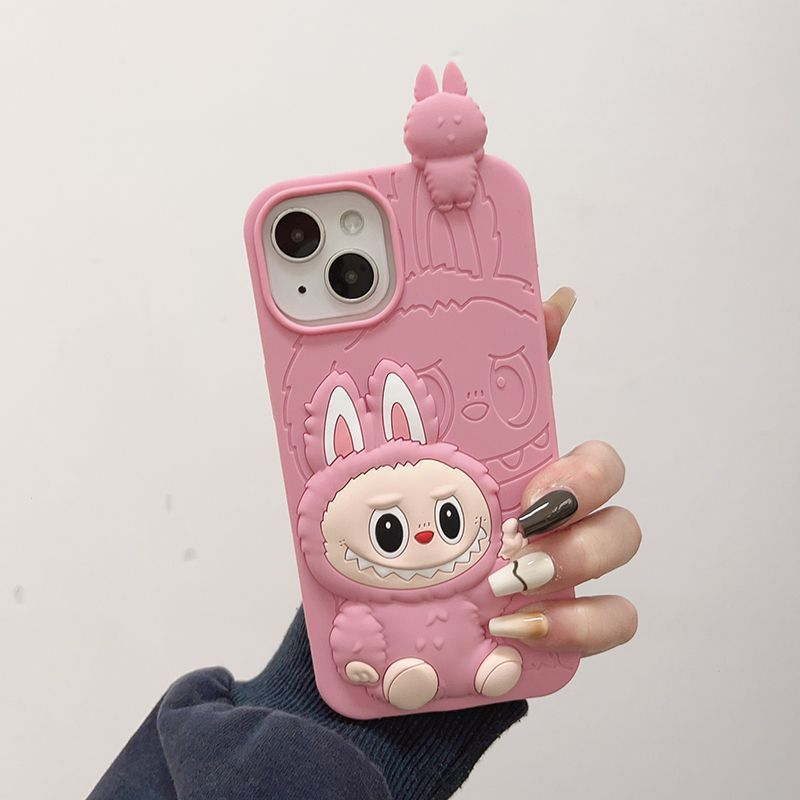 Χαριτωμένη θήκη τηλεφώνου Labubu Silicone για το iPhone