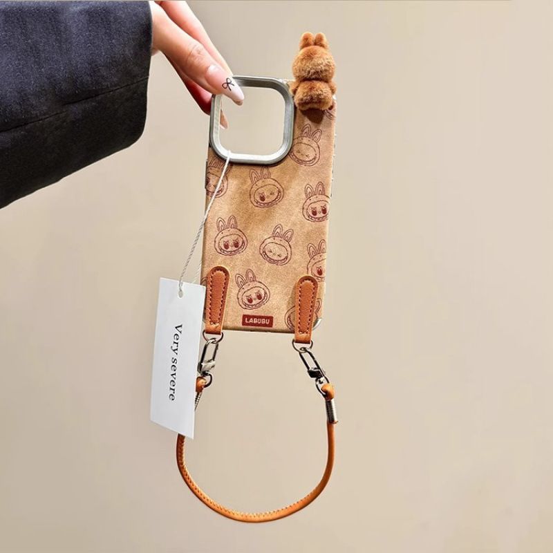 Labubu Plushie - Adorned iPhone Case: Cuteness Meets Protection