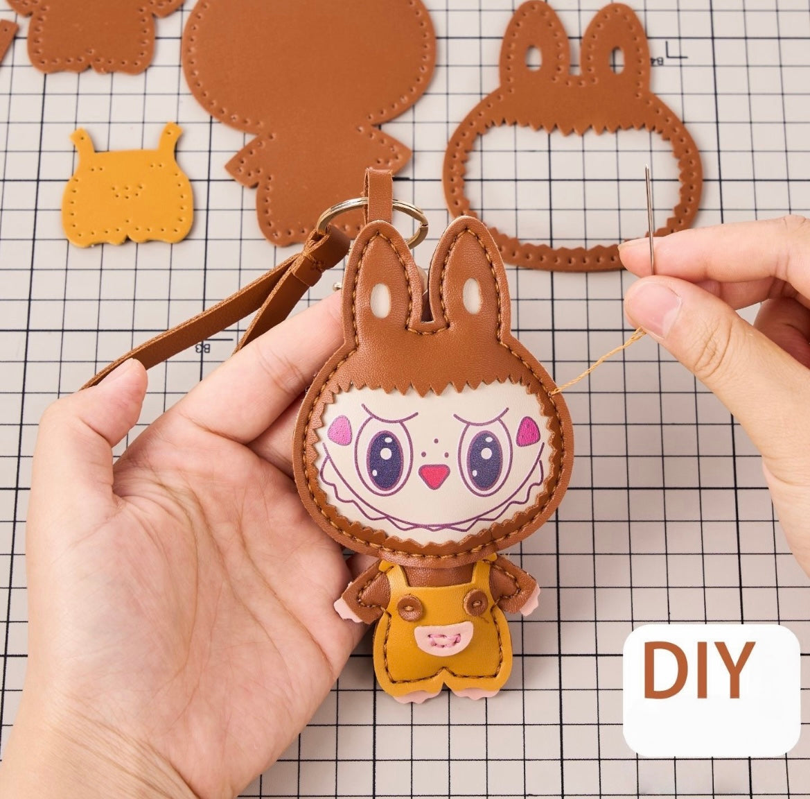 Labubu Leather Keychain — DIY or Ready-Made