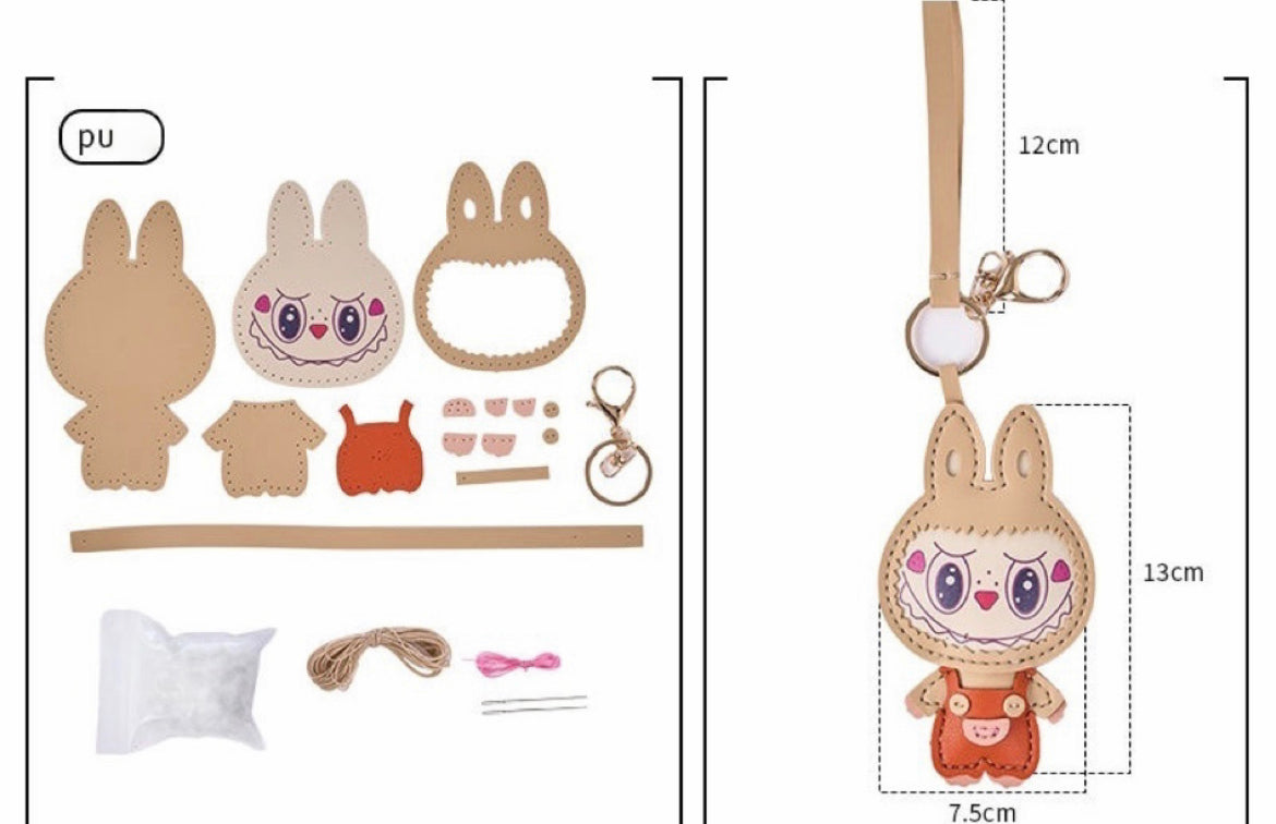 Labubu Leather Keychain — DIY or Ready-Made