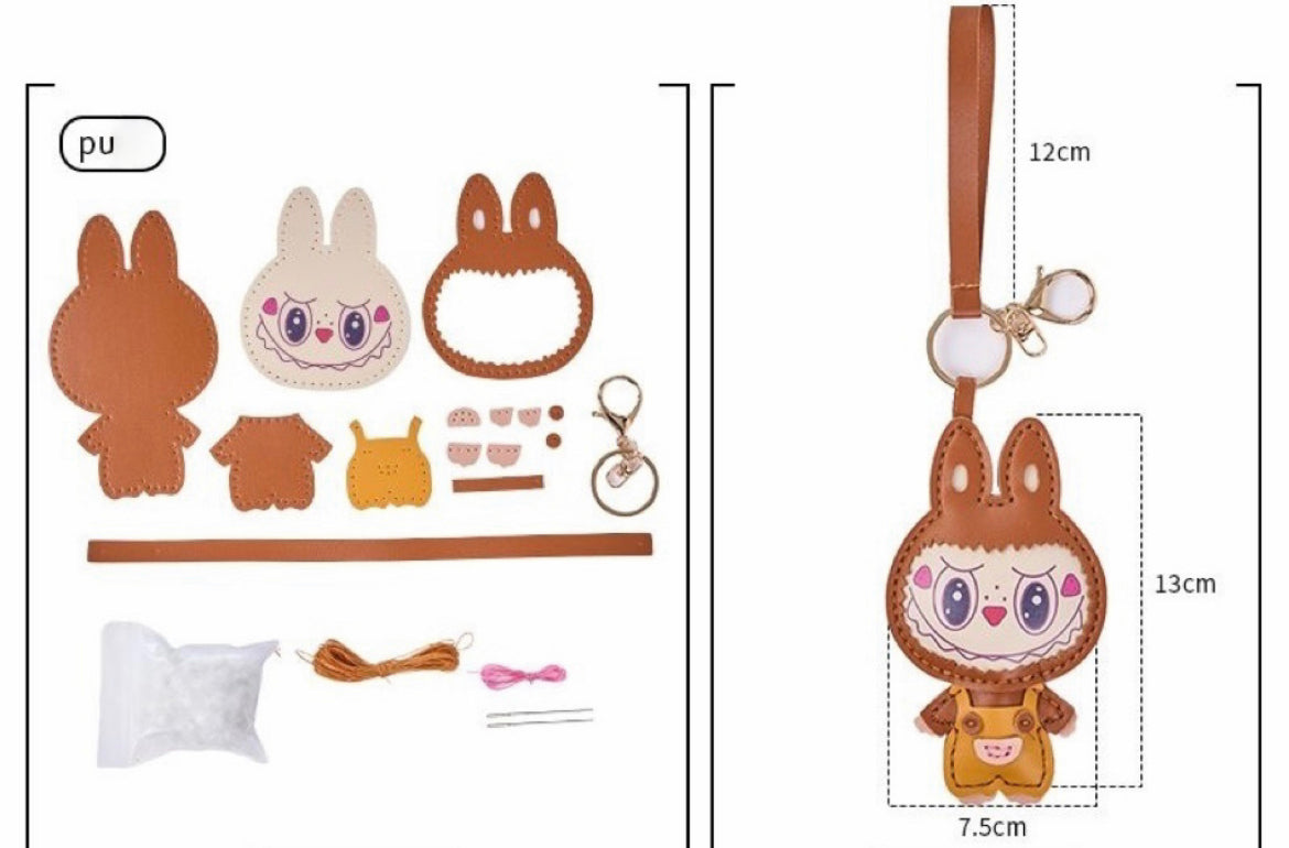 Labubu Leather Keychain — DIY or Ready-Made