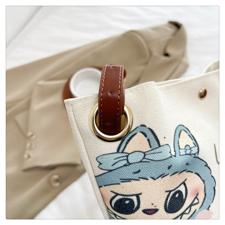 Labubu Cartoon - Printed Bucket Bag A Must - Have for Cute Outings