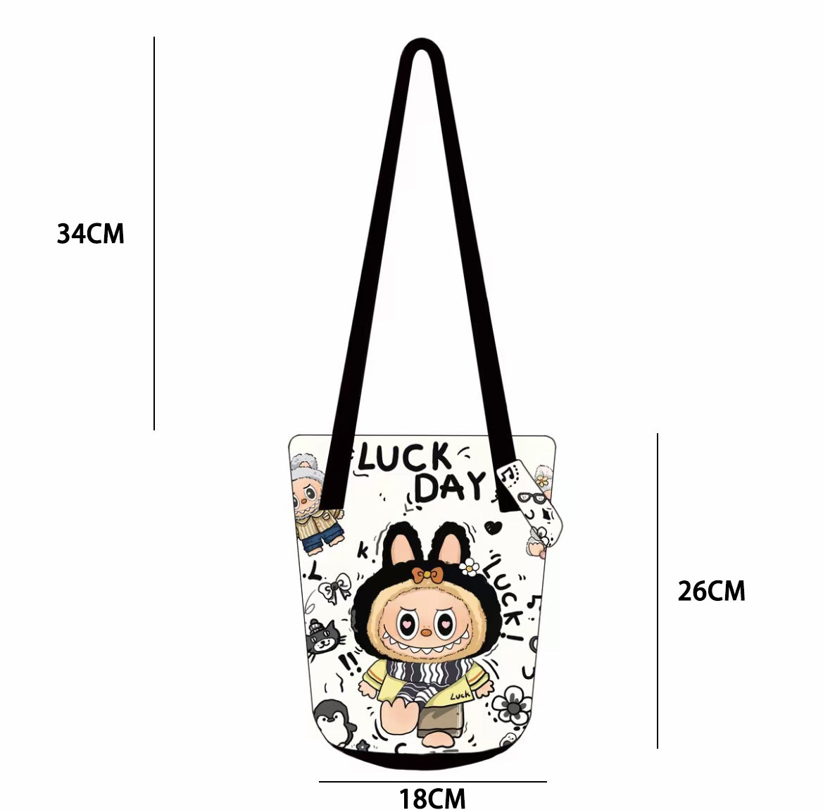 Labubu Bucket Tote Bag