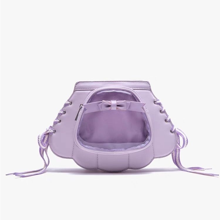 Lavender Itabag - Cute Bow & Clear Window Design