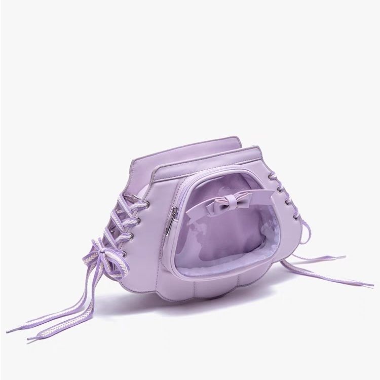 Lavender Itabag - Cute Bow & Clear Window Design