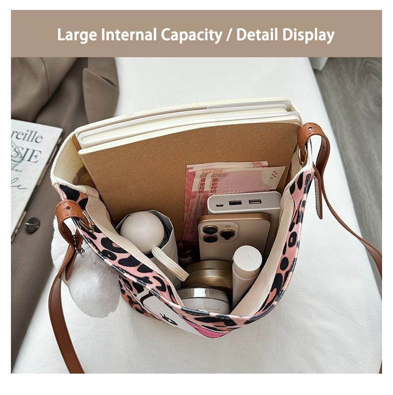Labubu Canvas Bucket Bag – Stylish & Practical