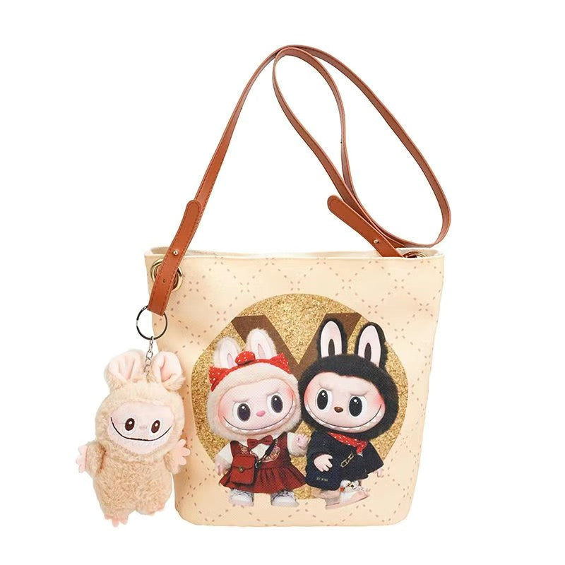 Labubu Canvas Bucket Bag – Stylish & Practical