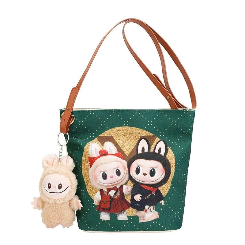 Labubu Canvas Bucket Bag – Stylish & Practical