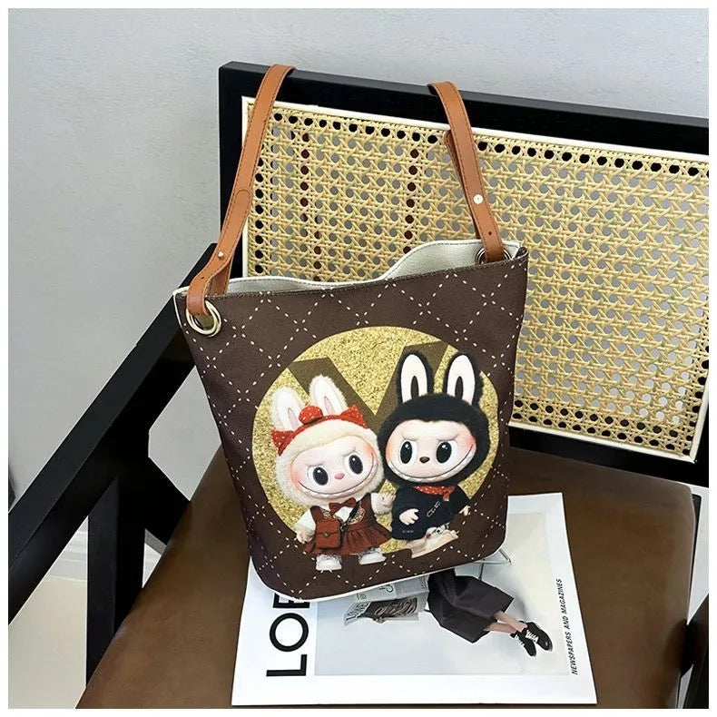 Labubu Canvas Bucket Bag – Stylish & Practical