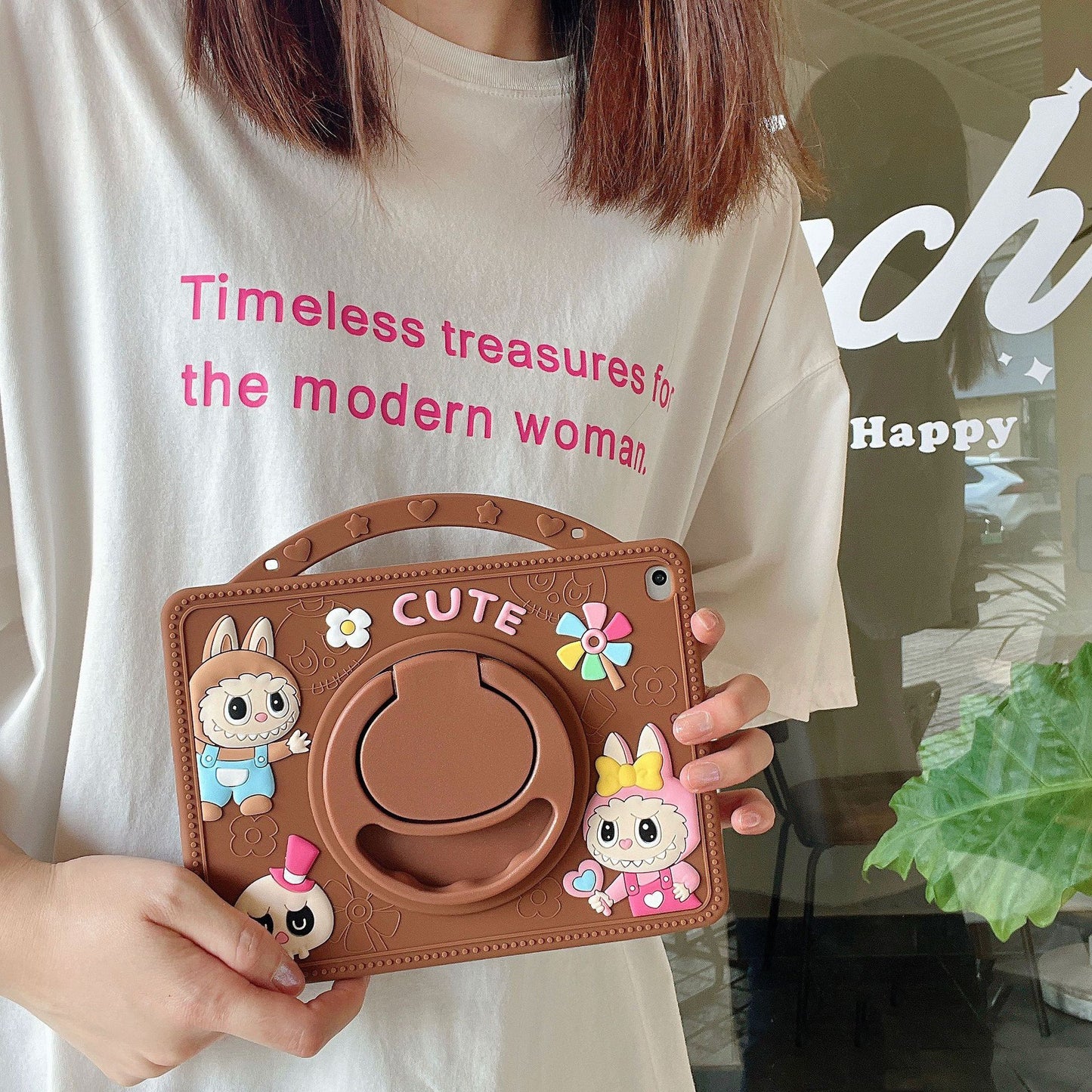 Cute Labubu iPad Silicone Case