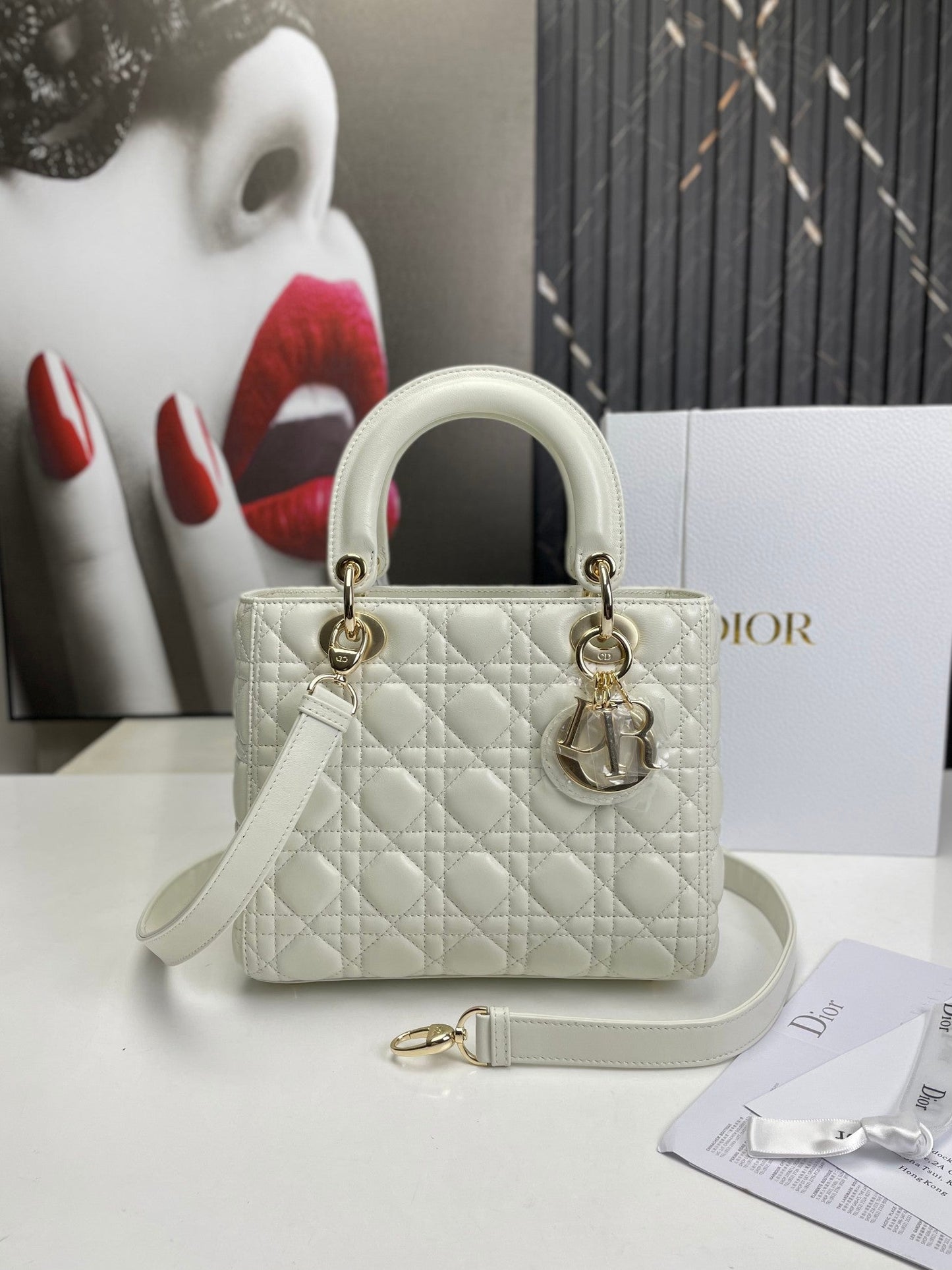 luxury Lady Medium White Bag 24cm