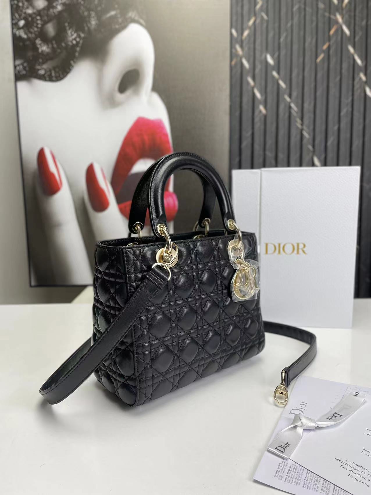 luxury Lady Medium Black Bag 24cm