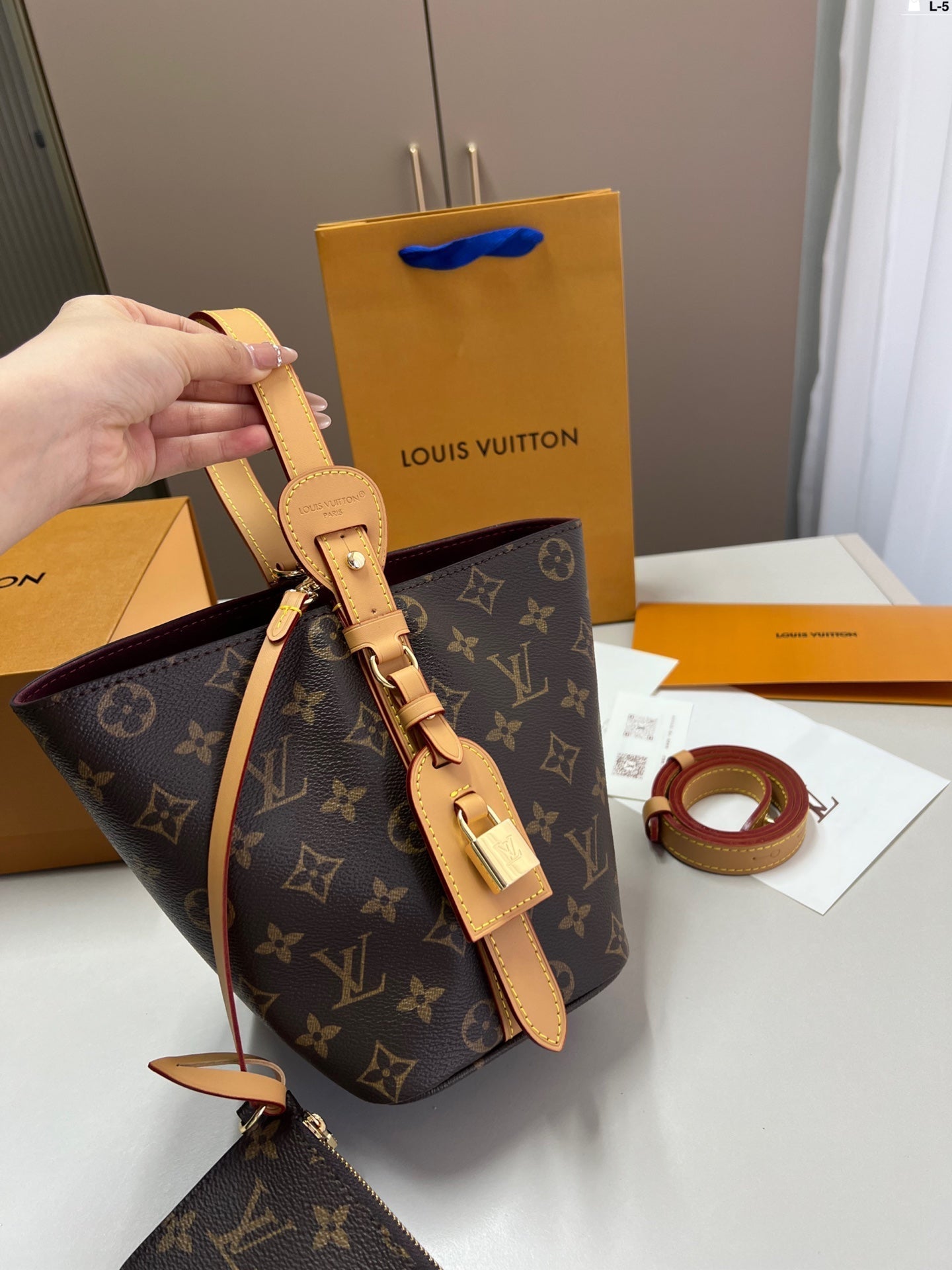 Luxury Vintage Bucket Tote Bag 17x18cm