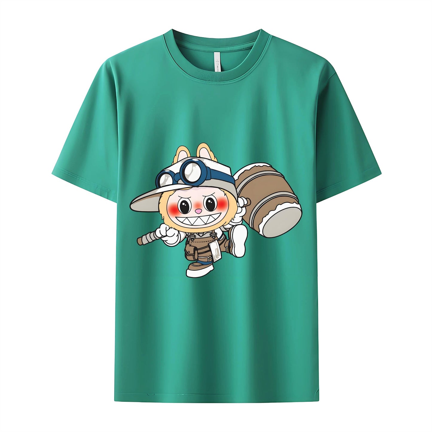 Funny Labubu the Monsters Crew Camiseta para el cuello para los regalos de Labubu Lover para novia