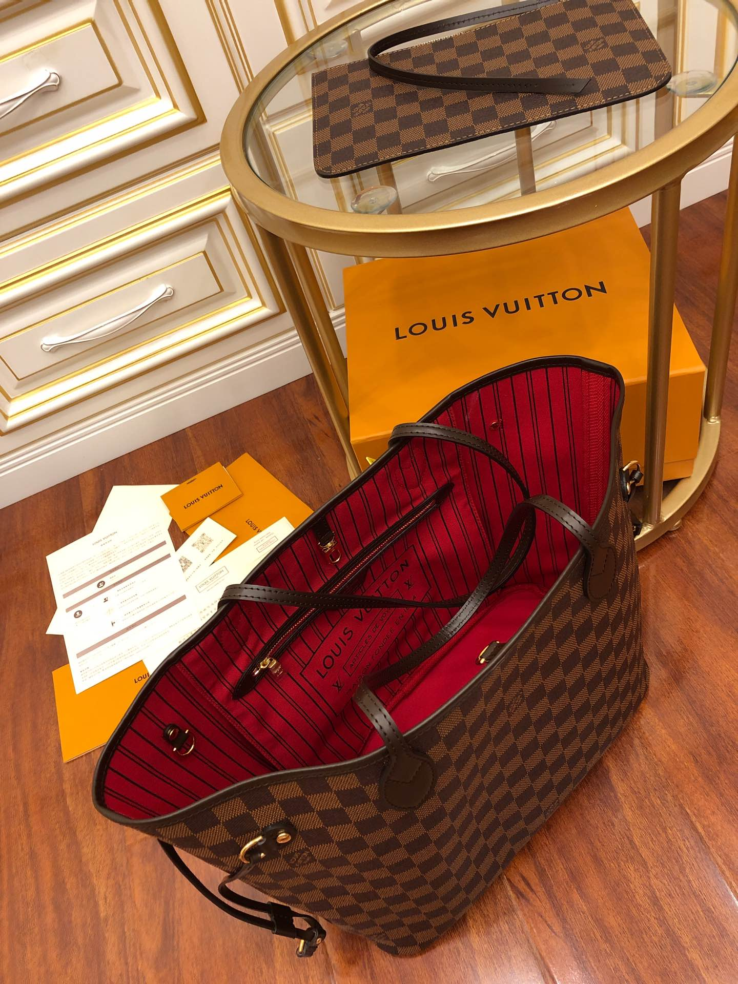 Luxury Ebene Monogram Leather Bag