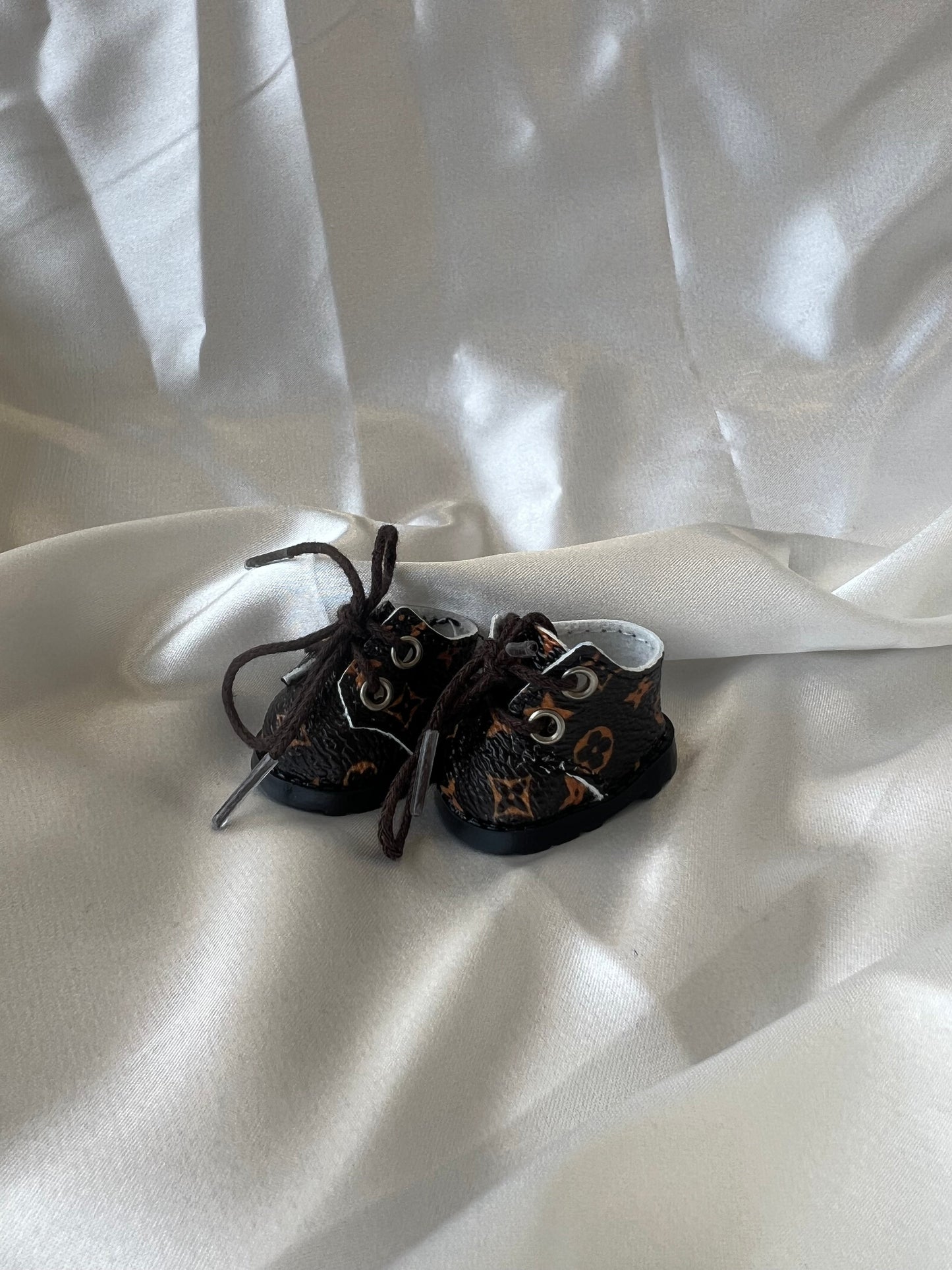 Labubu L.V. Inspired Blue Monogram Denim Set - Overalls & Bucket Hat