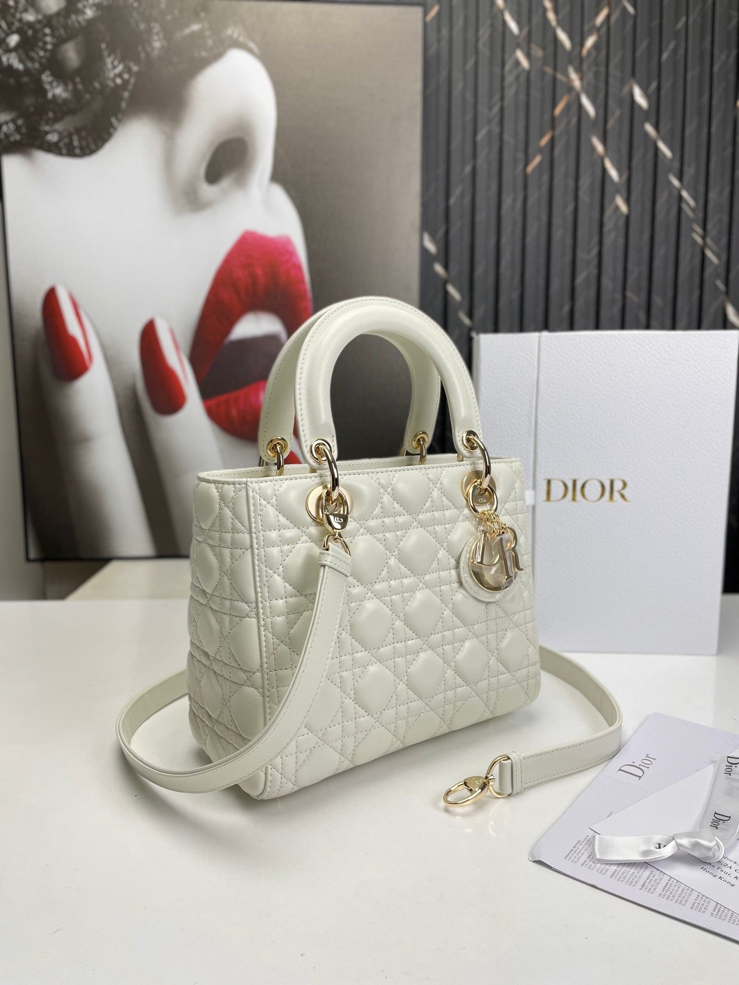 luxury Lady Medium White Bag 24cm