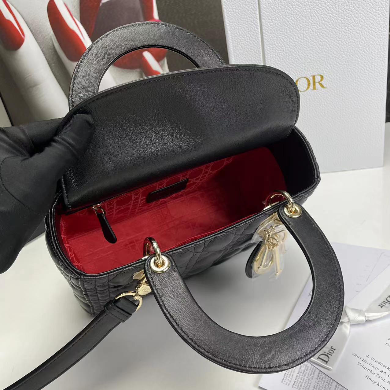 luxury Lady Medium Black Bag 24cm