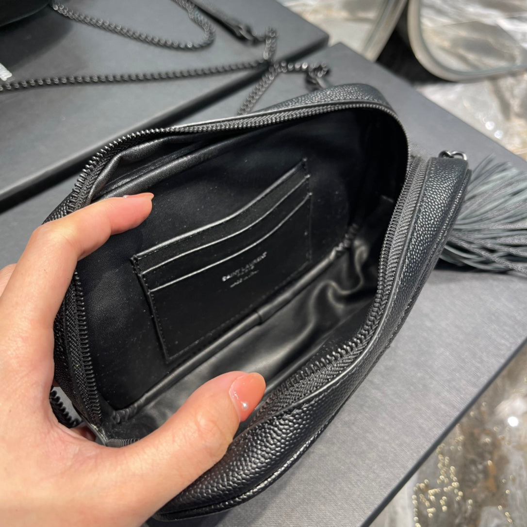 luxury Loulou Mini Camera Bag 18cm Black