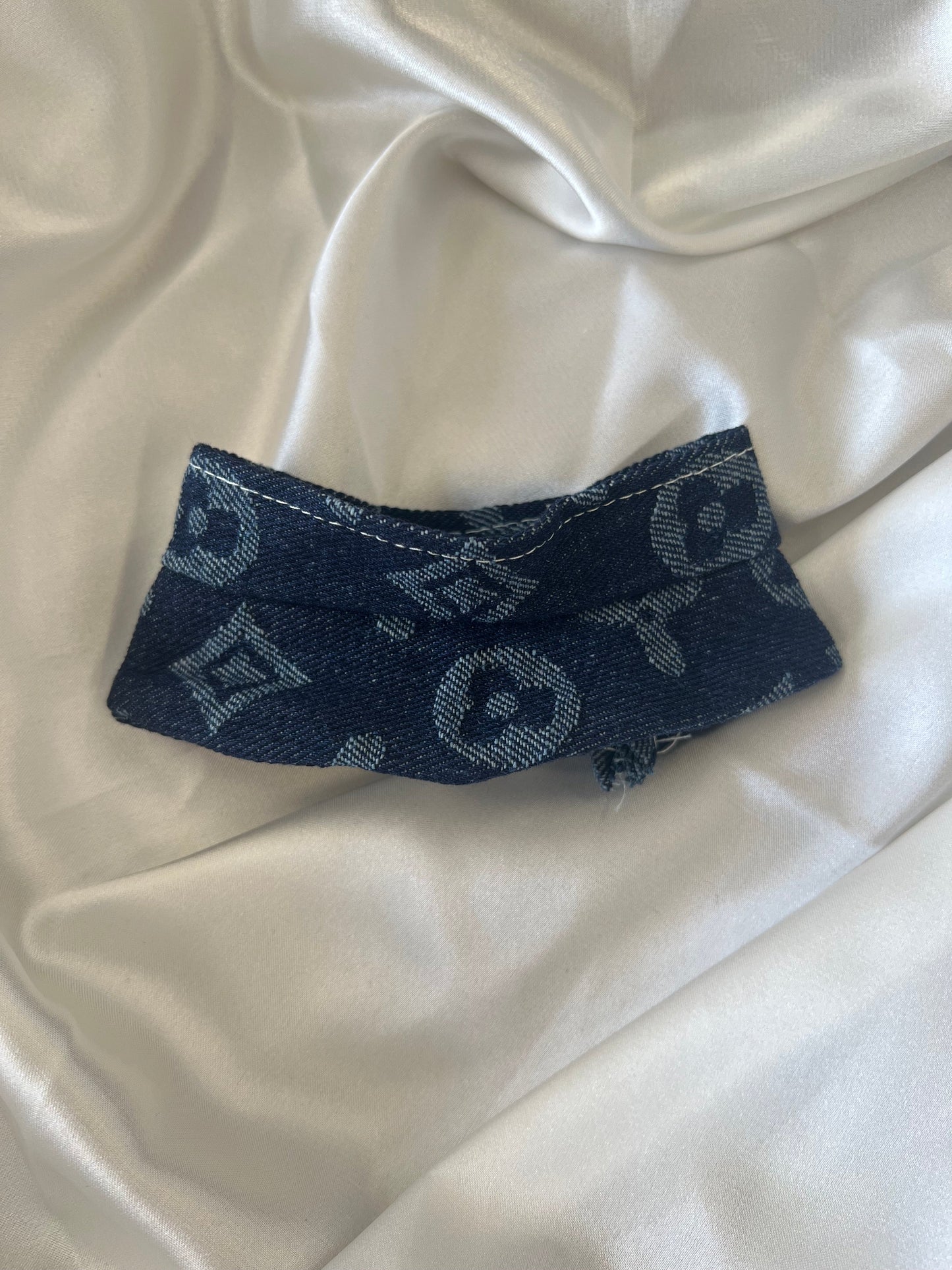 Labubu L.V. Inspired Navy Monogram Denim Set - Overalls & Fisherman Hat