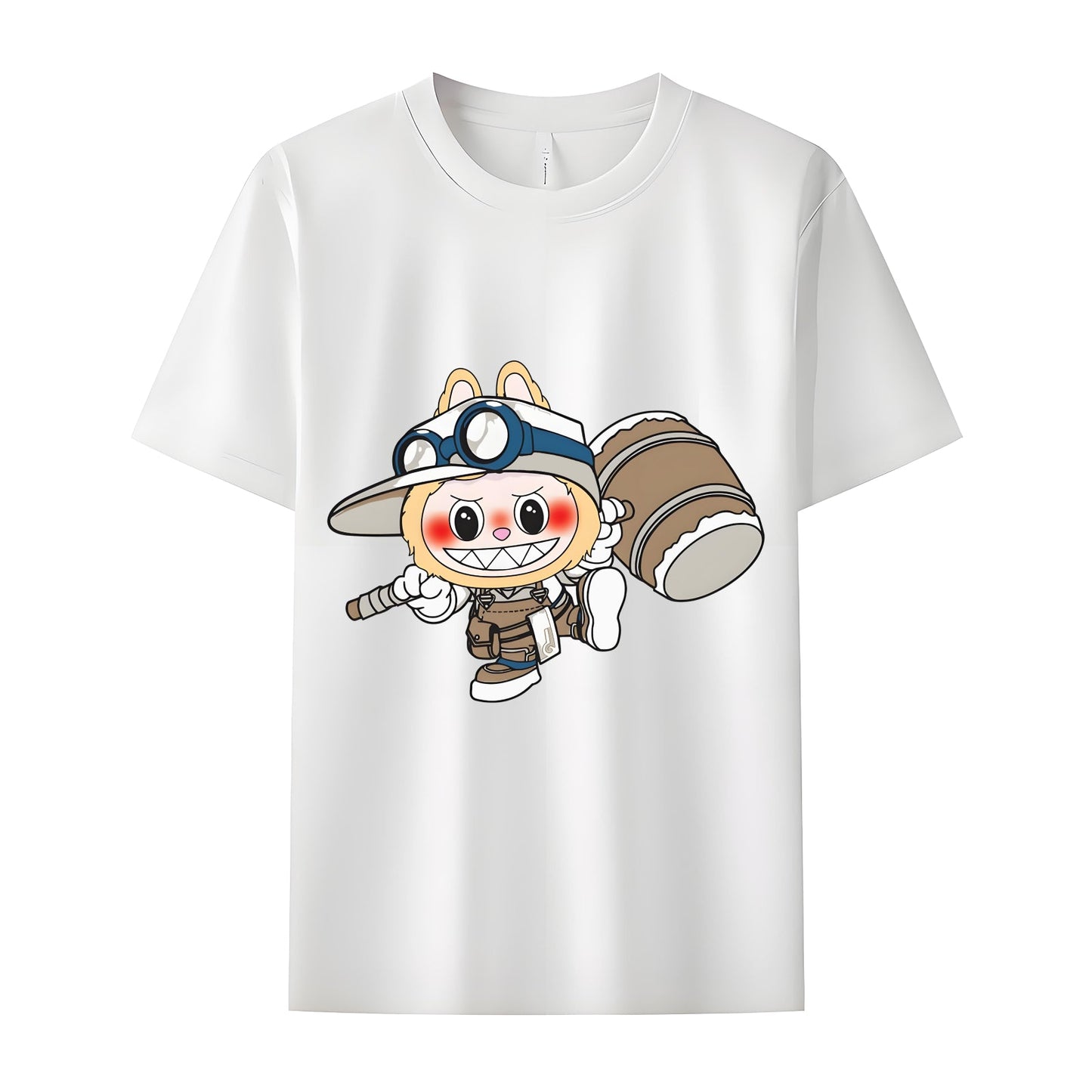 Funny Labubu the Monsters Crew Camiseta para el cuello para los regalos de Labubu Lover para novia