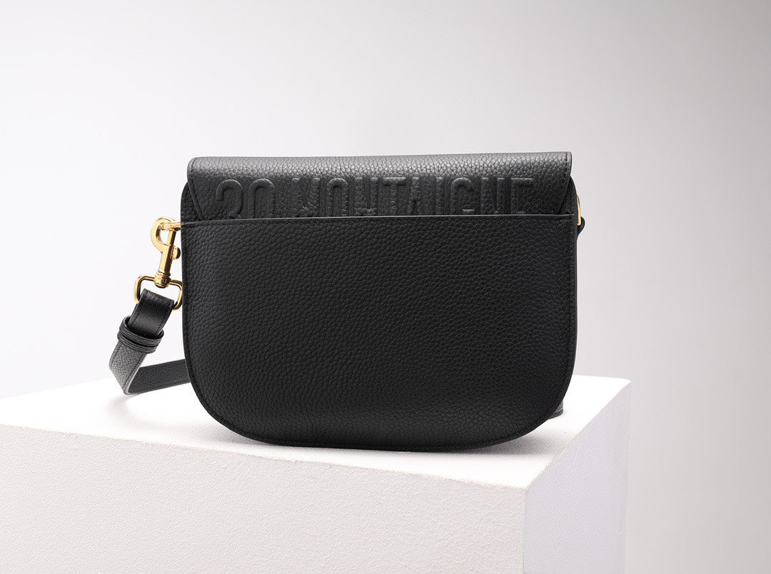 luxury Medium Bobby Bag Black M9319 size 22x6x17 cm