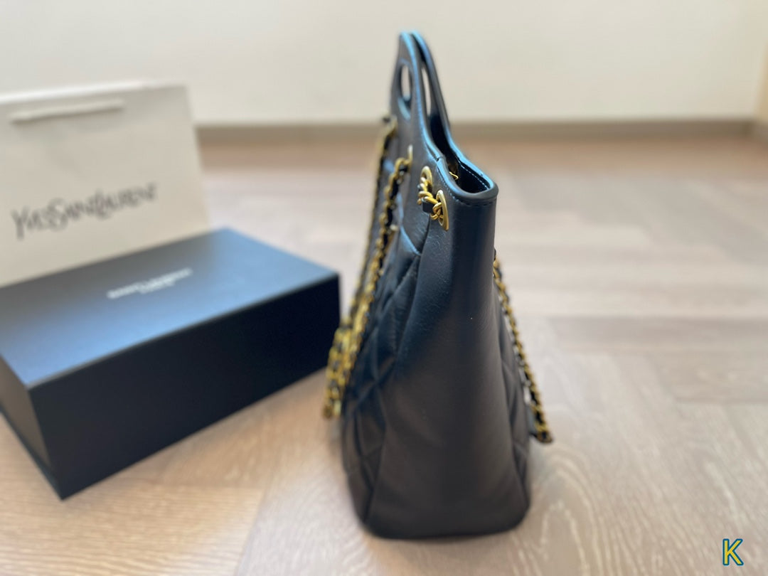 luxury SAINT LAURENT New Shopping Tote Bag 25x27cm