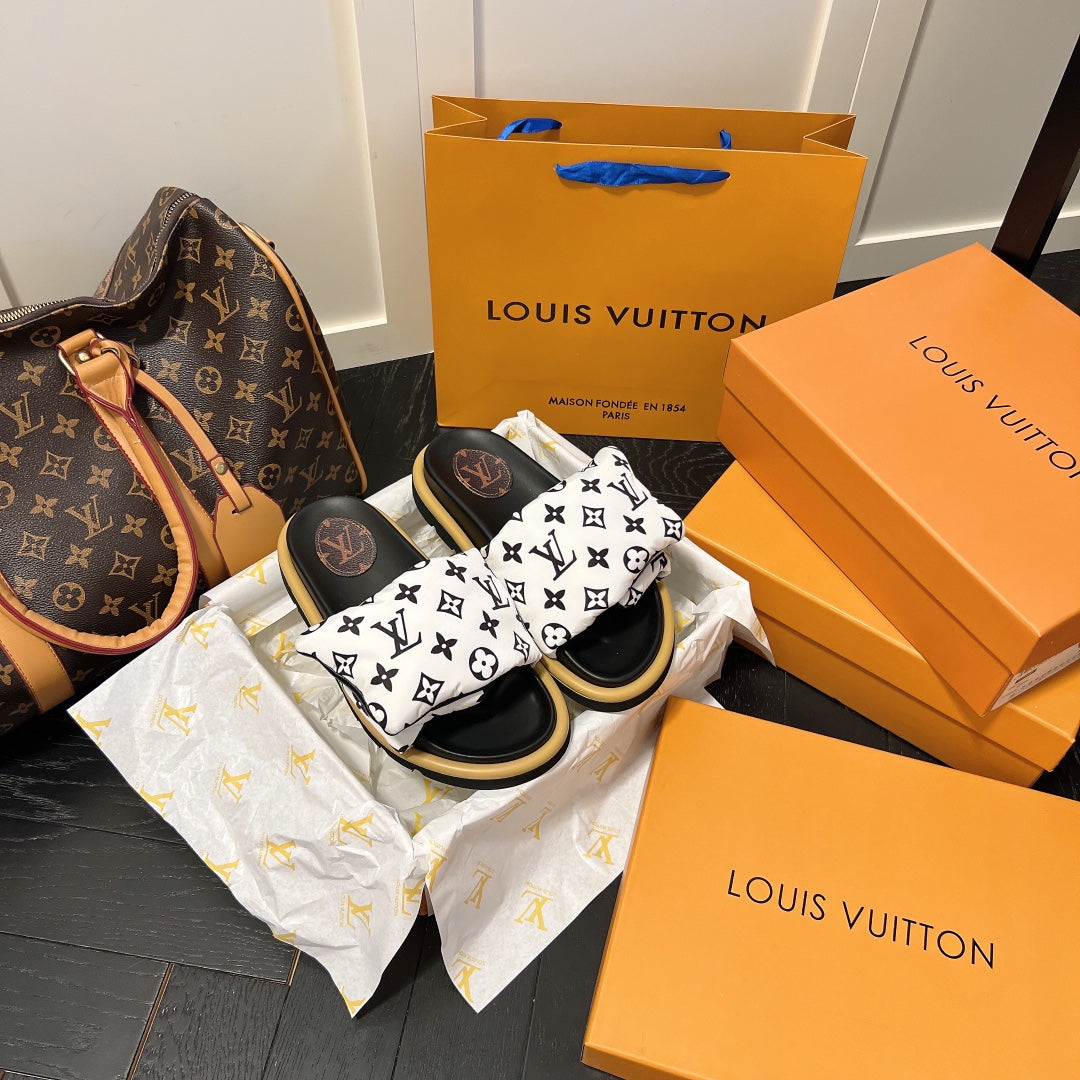 Par Vintage Print kardborre sandaler