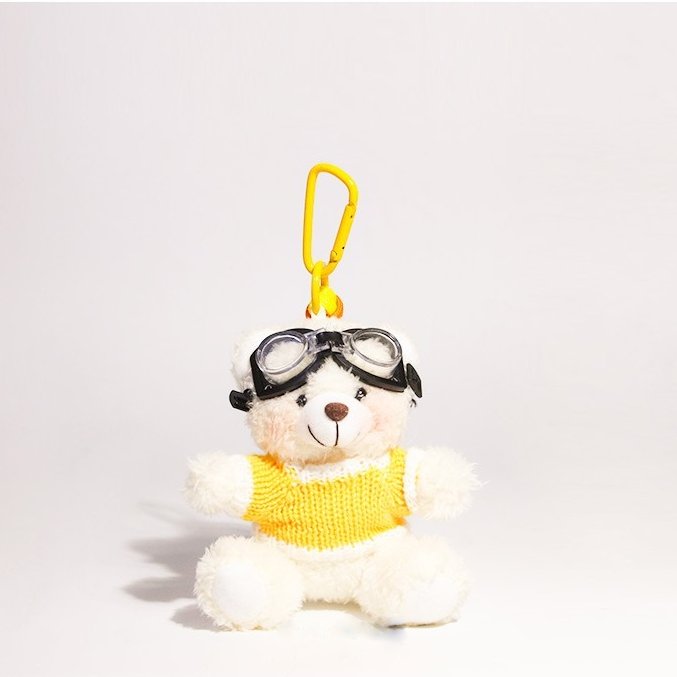 Encanto de la bolsa del oso del suéter del suéter amarillo